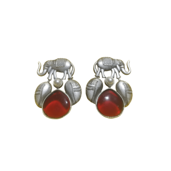 Oxidised Silver Elephant Design