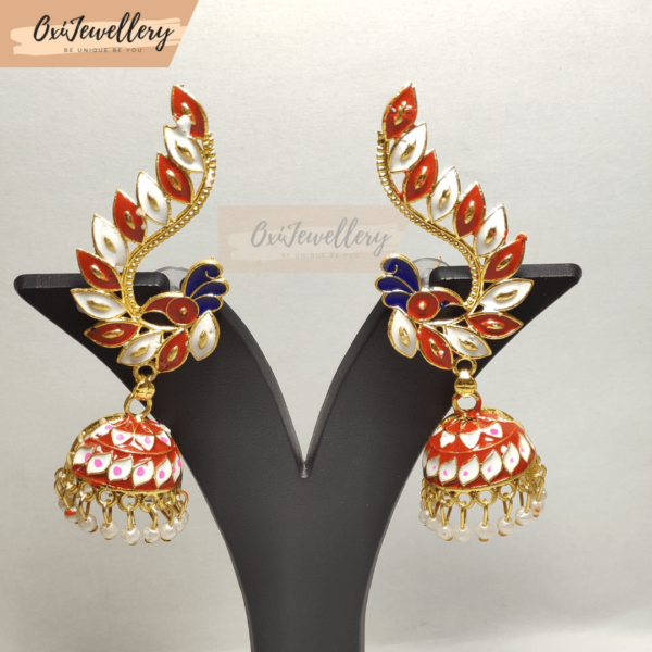Oxi Peacock Design Jhumka