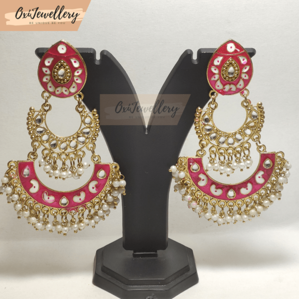 Oxi Traditional Ethnic Meenakari Bali Earrings