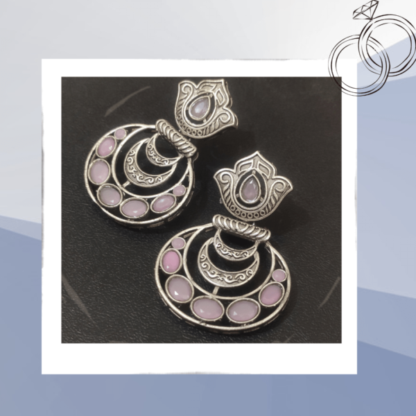 Aqua Circular Stud Earrings